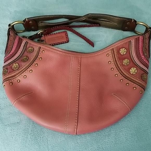 Coach Hobo Handbag Pink Multi - Picture 2 of 6